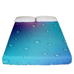 Water Droplets Fitted Sheet (california King Size) by Nexatart