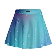 Water Droplets Mini Flare Skirt