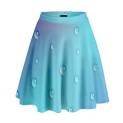 Water Droplets High Waist Skirt