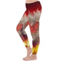 Arts Fire Valentines Day Heart Love Flames Heart Classic Winter Leggings View2