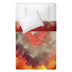 Arts Fire Valentines Day Heart Love Flames Heart Duvet Cover Double Side (single Size) by Nexatart