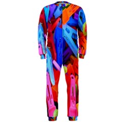 Clothespins Colorful Laundry Jam Pattern Onepiece Jumpsuit (men)  by Nexatart