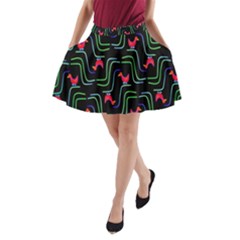 Computer Graphics Webmaster Novelty Pattern A-line Pocket Skirt by Nexatart