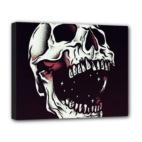 Death Skull Deluxe Canvas 20  X 16   by Nexatart