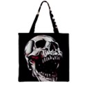 Death Skull Zipper Grocery Tote Bag View1