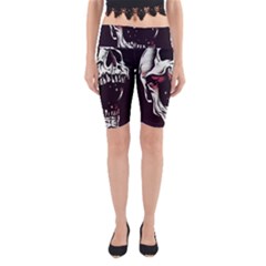 Death Skull Yoga Cropped Leggings by Nexatart