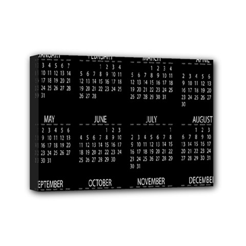 Full 2017 Calendar Vector Mini Canvas 7  X 5  by Nexatart