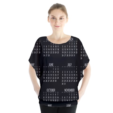 Full 2017 Calendar Vector Blouse by Nexatart