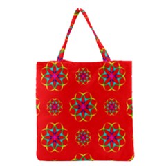 Geometric Circles Seamless Pattern Grocery Tote Bag by Nexatart