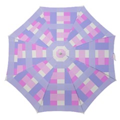 Gingham Checkered Texture Pattern Straight Umbrellas by Nexatart