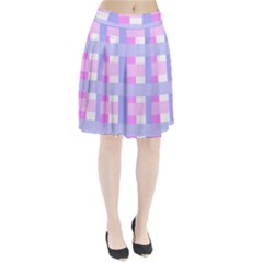 Gingham Checkered Texture Pattern Pleated Skirt by Nexatart