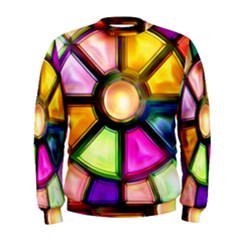 Glass Colorful Stained Glass Men s Sweatshirt by Nexatart