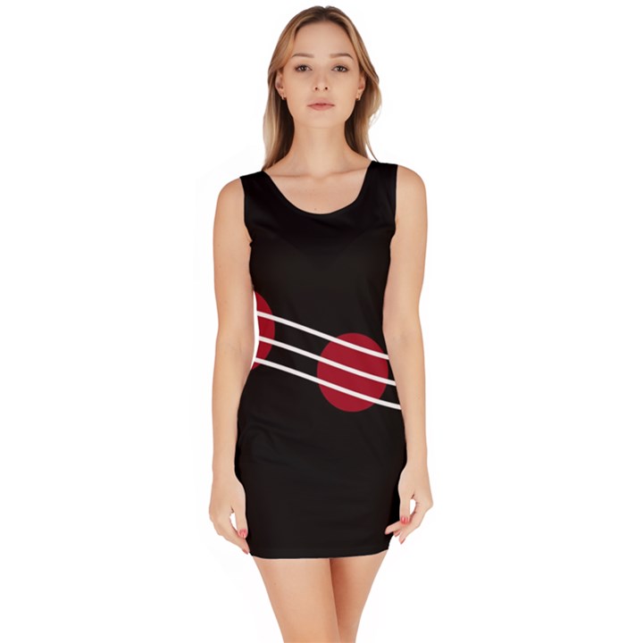 Elegant abstraction Sleeveless Bodycon Dress