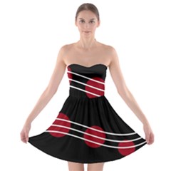 Elegant Abstraction Strapless Bra Top Dress by Valentinaart