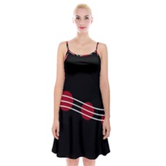 Elegant Abstraction Spaghetti Strap Velvet Dress by Valentinaart