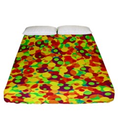 Bubbles Pattern Fitted Sheet (california King Size) by Valentinaart