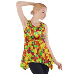 Bubbles Pattern Side Drop Tank Tunic by Valentinaart