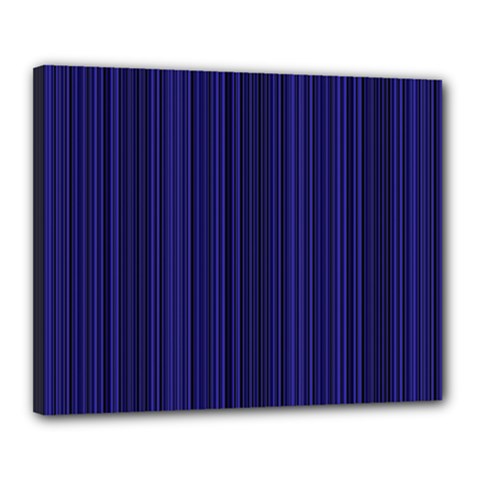 Deep Blue Lines Canvas 20  X 16  by Valentinaart