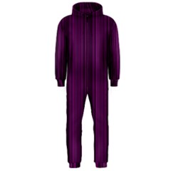 Deep Purple Lines Hooded Jumpsuit (men)  by Valentinaart