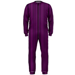 Deep Purple Lines Onepiece Jumpsuit (men)  by Valentinaart