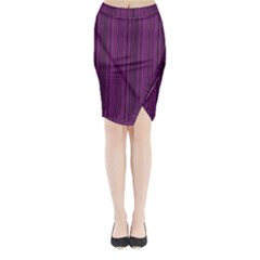 Deep Purple Lines Midi Wrap Pencil Skirt by Valentinaart