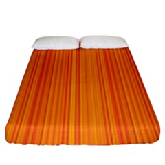 Orange Pattern Fitted Sheet (king Size) by Valentinaart