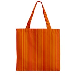 Orange Pattern Zipper Grocery Tote Bag by Valentinaart