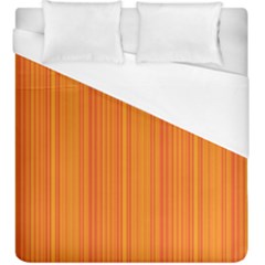 Orange Pattern Duvet Cover (king Size) by Valentinaart