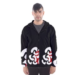 Elegant Abstraction Hooded Wind Breaker (men) by Valentinaart