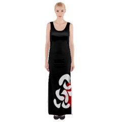 Elegant Abstraction Maxi Thigh Split Dress by Valentinaart