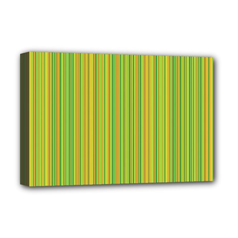 Green Lines Deluxe Canvas 18  X 12   by Valentinaart