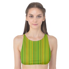 Green Lines Tank Bikini Top by Valentinaart