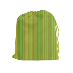 Green Lines Drawstring Pouches (extra Large) by Valentinaart