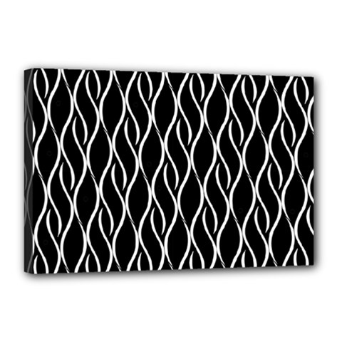 Elegant Black And White Pattern Canvas 18  X 12  by Valentinaart