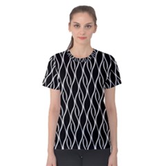 Elegant Black And White Pattern Women s Cotton Tee