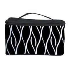 Elegant Black And White Pattern Cosmetic Storage Case by Valentinaart