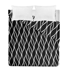 Elegant Black And White Pattern Duvet Cover Double Side (full/ Double Size) by Valentinaart