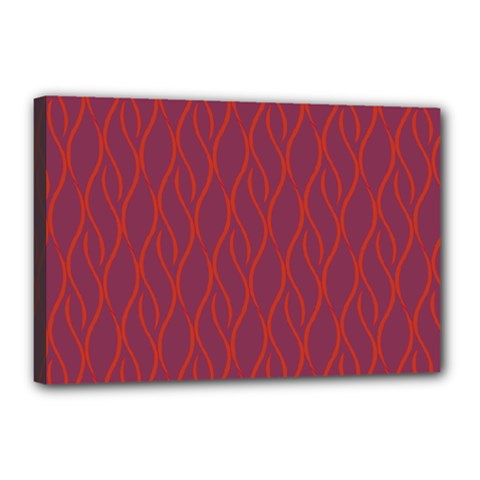 Red Pattern Canvas 18  X 12  by Valentinaart