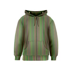 Green Lines Kids  Zipper Hoodie by Valentinaart