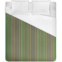 Green Lines Duvet Cover (california King Size) by Valentinaart