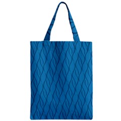 Blue Pattern Zipper Classic Tote Bag by Valentinaart