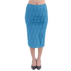 Blue Pattern Midi Pencil Skirt by Valentinaart