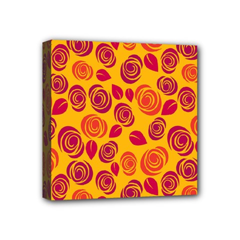 Orange Roses Mini Canvas 4  X 4  by Valentinaart