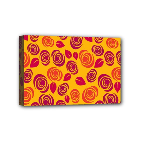 Orange Roses Mini Canvas 6  X 4  by Valentinaart