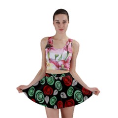 Decorative Floral Pattern Mini Skirt by Valentinaart