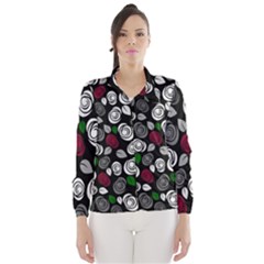 Elegant Roses Design Wind Breaker (women) by Valentinaart