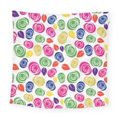 Colorful Roses Square Tapestry (large) by Valentinaart