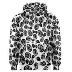 Black Roses Pattern Men s Zipper Hoodie by Valentinaart