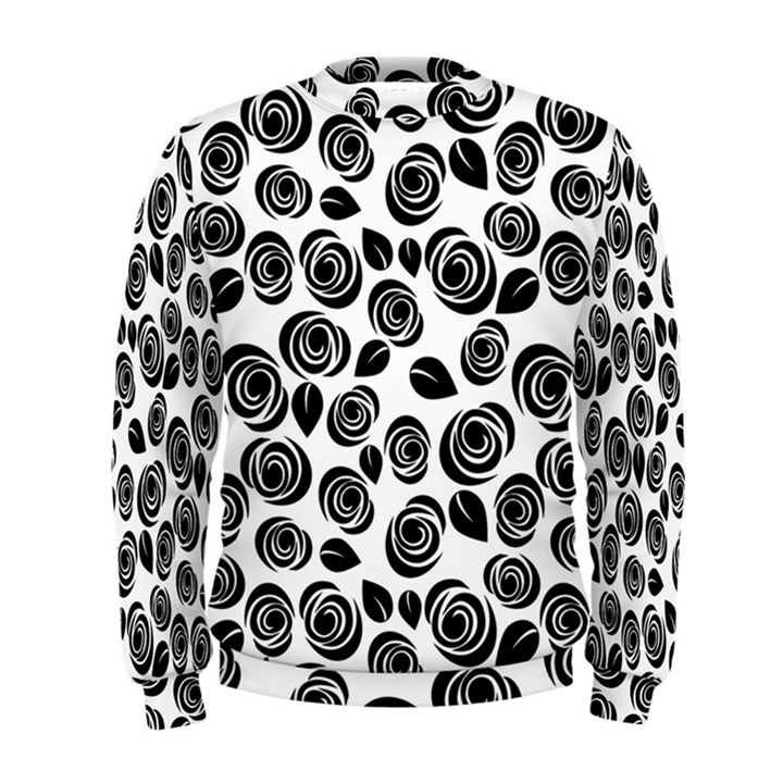 Black roses pattern Men s Sweatshirt