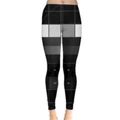 Grayscale Test Pattern Leggings  by Nexatart